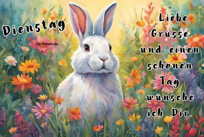 Dienstag. Liebe Grüsse und einen schönen Tag wünsche ich Dir.