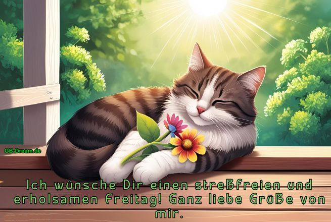 Ich wünsche Dir einen streßfreien und erholsamen Freitag! Ganz liebe Grüße von mir.