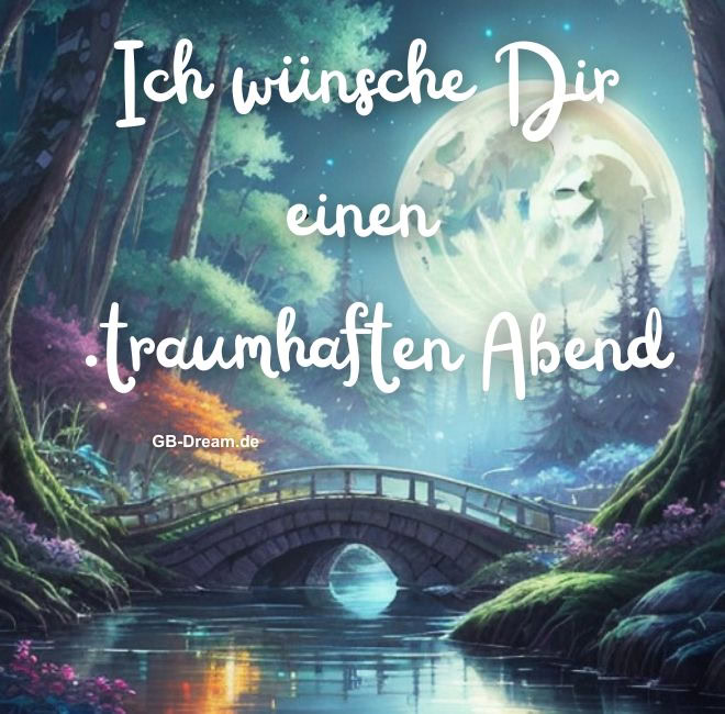 Ich wünsche Dir einen traumhaften Abend.