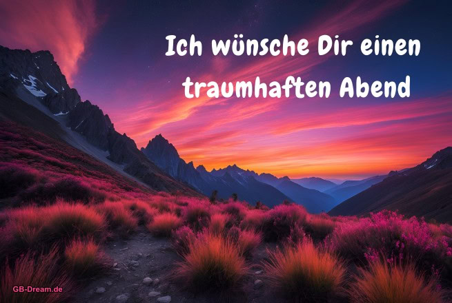 Ich wünsche Dir einen traumhaften Abend.