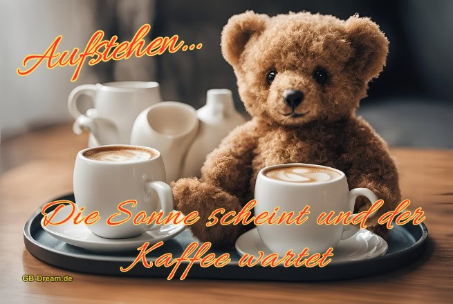 Aufstehen. Die Sonne scheint und der Kaffee wartet.