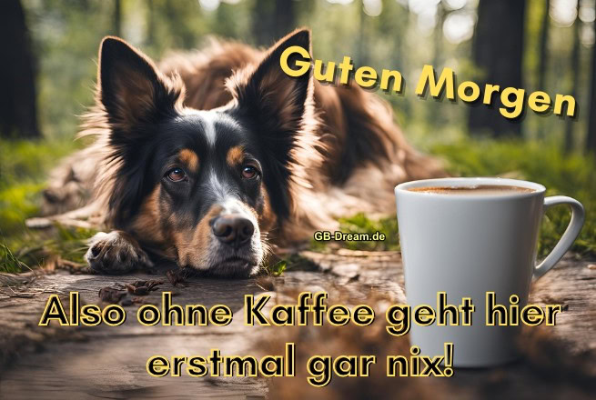 Guten Morgen. Also ohne Kaffee geht hier erstmal gar nix!