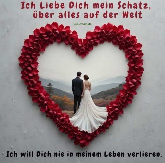 Ich Liebe Dich mein Schatz, über alles auf der Welt! Ich will Dich nie in meinem Leben<br />
verlieren.