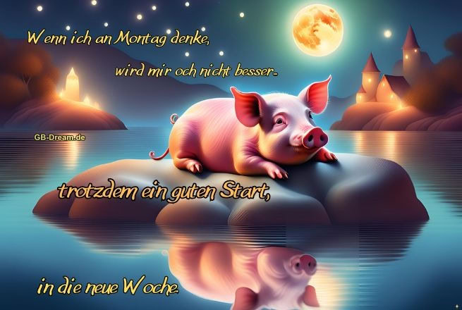 Guten Morgen, ich wünsche Dir einen wunderschönen Montag.<br />
Wenn ich an Montag denke, wird mir auch nicht besser,<br />
trotzdem einen guten Start in die neue Woche.<br />
Ich hasse den Montag, jetzt fängt die ganze Woche wieder von vorne an.<br />
Warum sehe ich jeden Montag so zerknittert aus?<br />
Ich lasse Dir trotzdem liebe Montagsgrüße da.<br />
Ich wünsche Dir von ganzem Herzen einen wunderschönen<br />
Montag und somit auch einen klasse Start in die neue Woche.