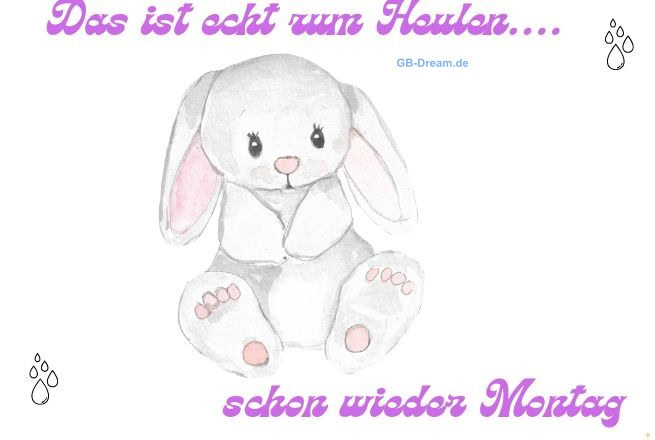 Das ist echt zum heulen, schon wieder Montag
