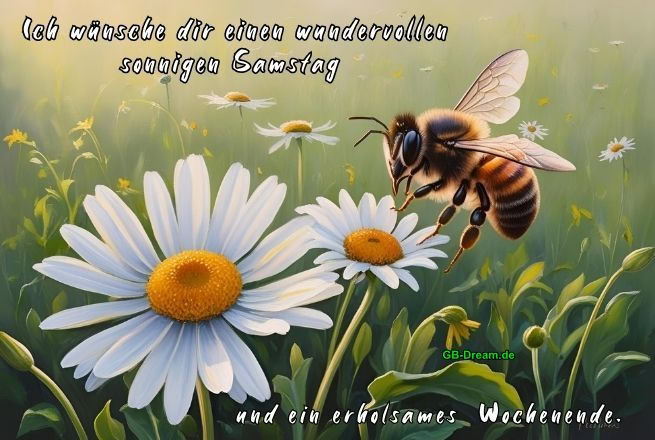 Ich wünsche dir einen wundervollen sonnigen Samstag und ein erholsames <br />
Wochenende.