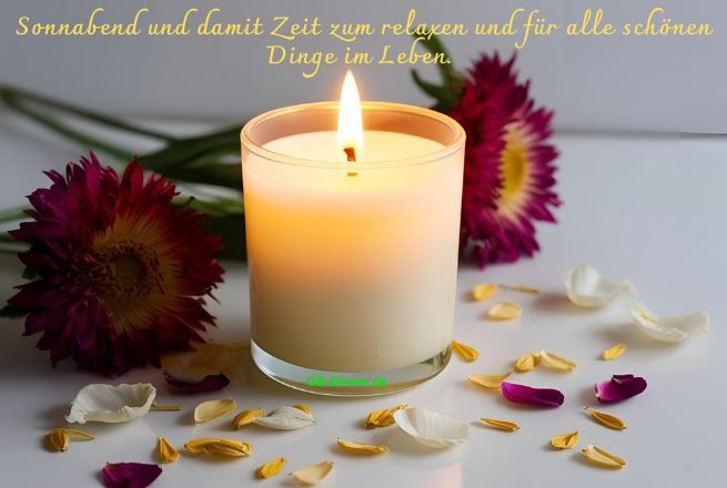 Sonnabend und damit Zeit zum relaxen und für alle schönen Dinge im Leben.