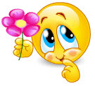 Smiley mit Blume Gästebuch Bild