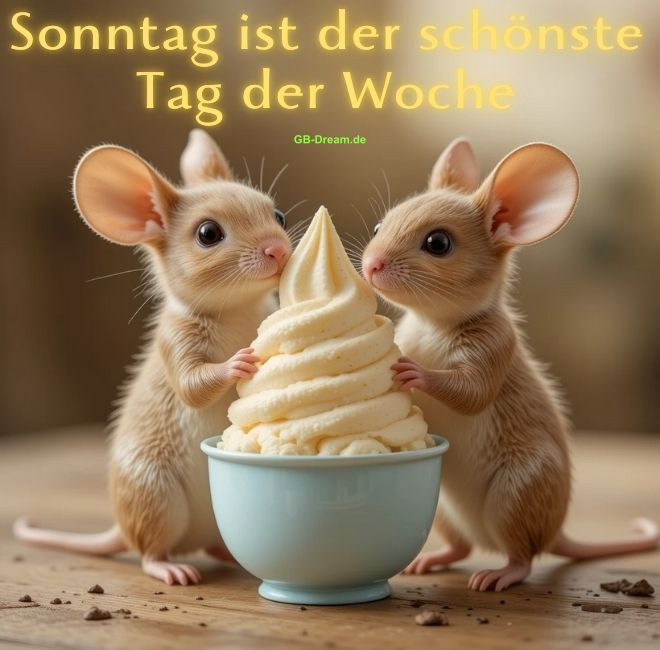 Sonntag ist der schönste Tag der Woche.