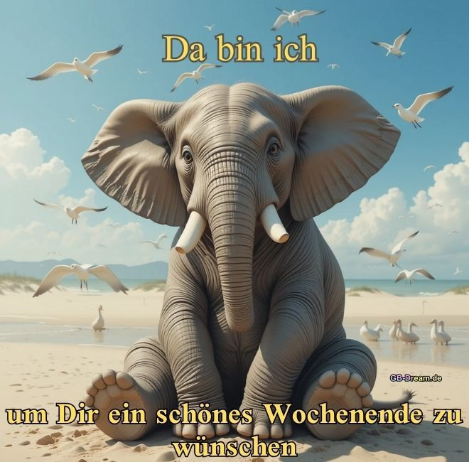 Da bin ich, um Dir ein schönes Wochenende zu wünschen!