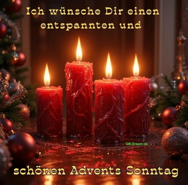 Ich wünsche Dir einen entspannten und schönen Advents-Sonntag