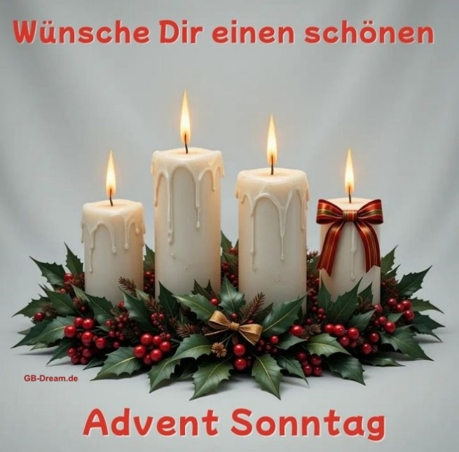 Wünsche Dir einen schönen Advent Sonntag