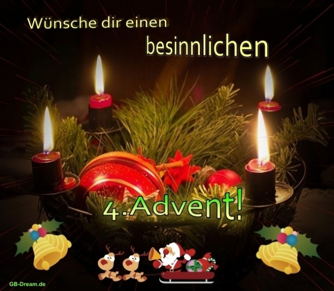 Einen Besinnlichen Vierten Advent wünsche ich Dir!