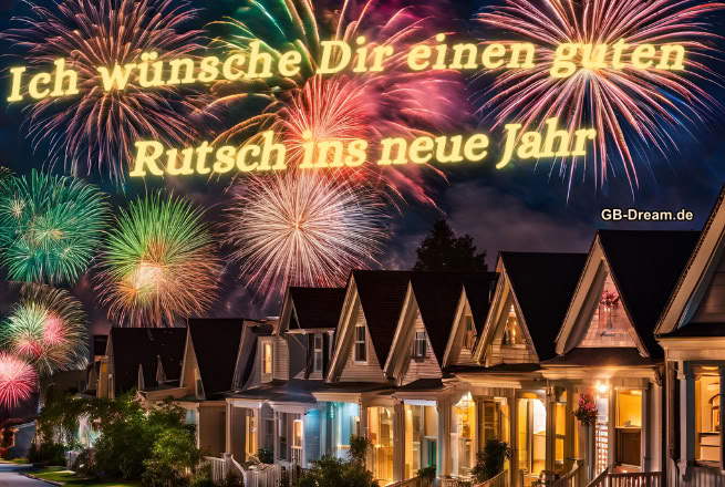 Ich wünsche Dir einen guten Rutsch ins neue Jahr.