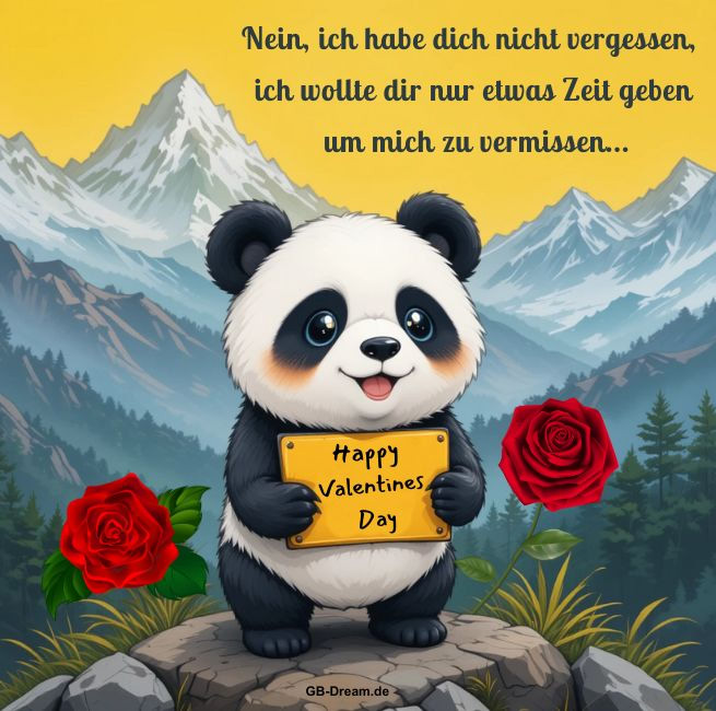 Nein, ich habe dich nicht vergessen, ich wollte dir nur  etwas Zeit geben um mich <br />
zu vermissen. Happy Valentines Day.