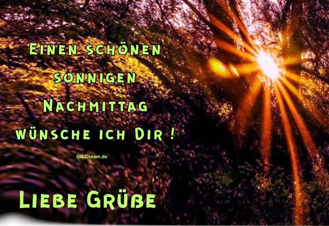 Einen schönen sonnigen Nachmittag wünsche ich Dir! Liebe Grüsse!