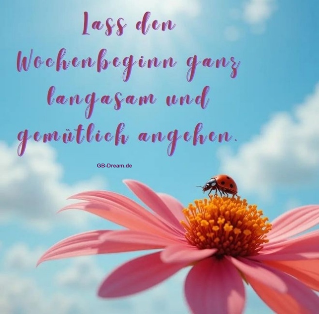 Gemütlichen Wochenbeginn
