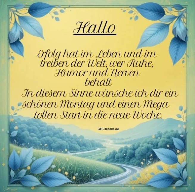 Wochenstart Spruch